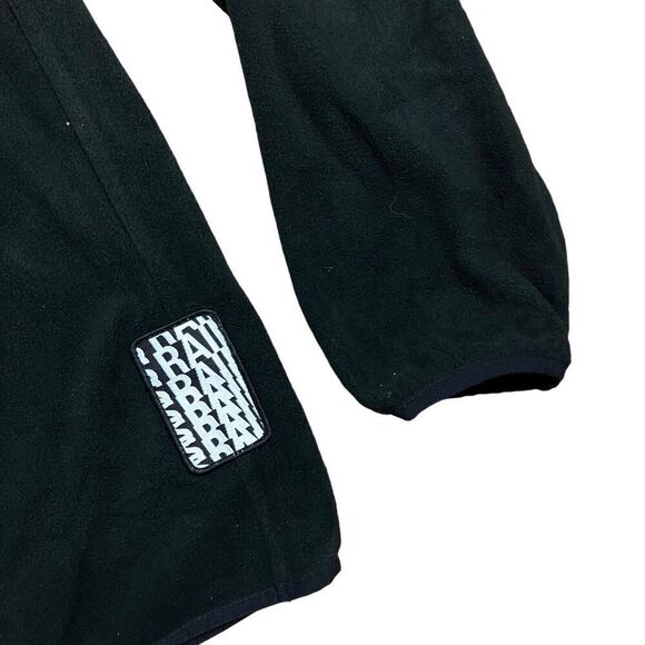 RAINS Sweater WMNS L Black Fleece Pullover Half Zip Layer Logo Lightweight - Picture 5 of 8
